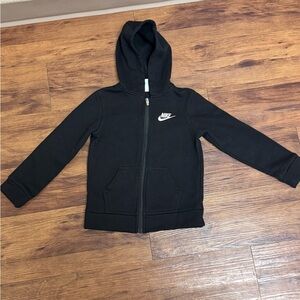 Nike Kids Black Full-Zip Hoodie